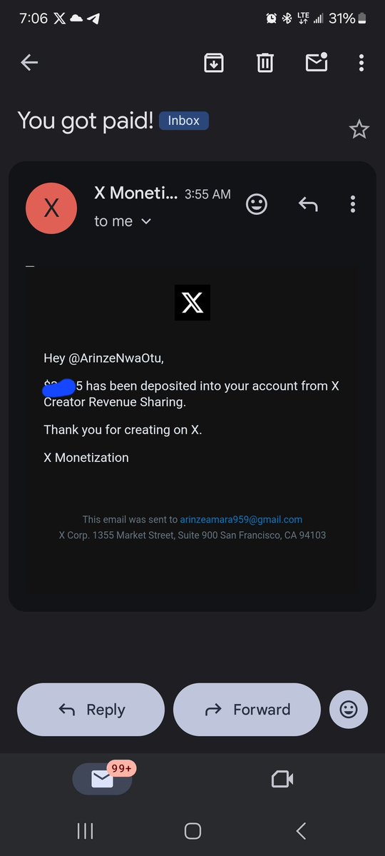 Guys, I got paid by X for the first.
The just just got more excited. Time to triple the hustle.