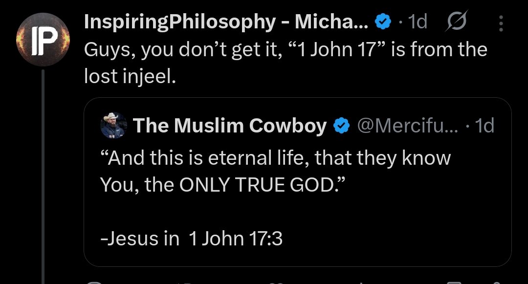 Your Muslim Dawah once said <a href="/InspiringPhilos/">InspiringPhilosophy - Michael Jones</a>