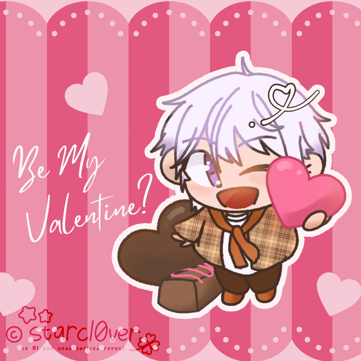 Be my valentine?🍫💝
#東ディバ絵札 #kyuutoodles