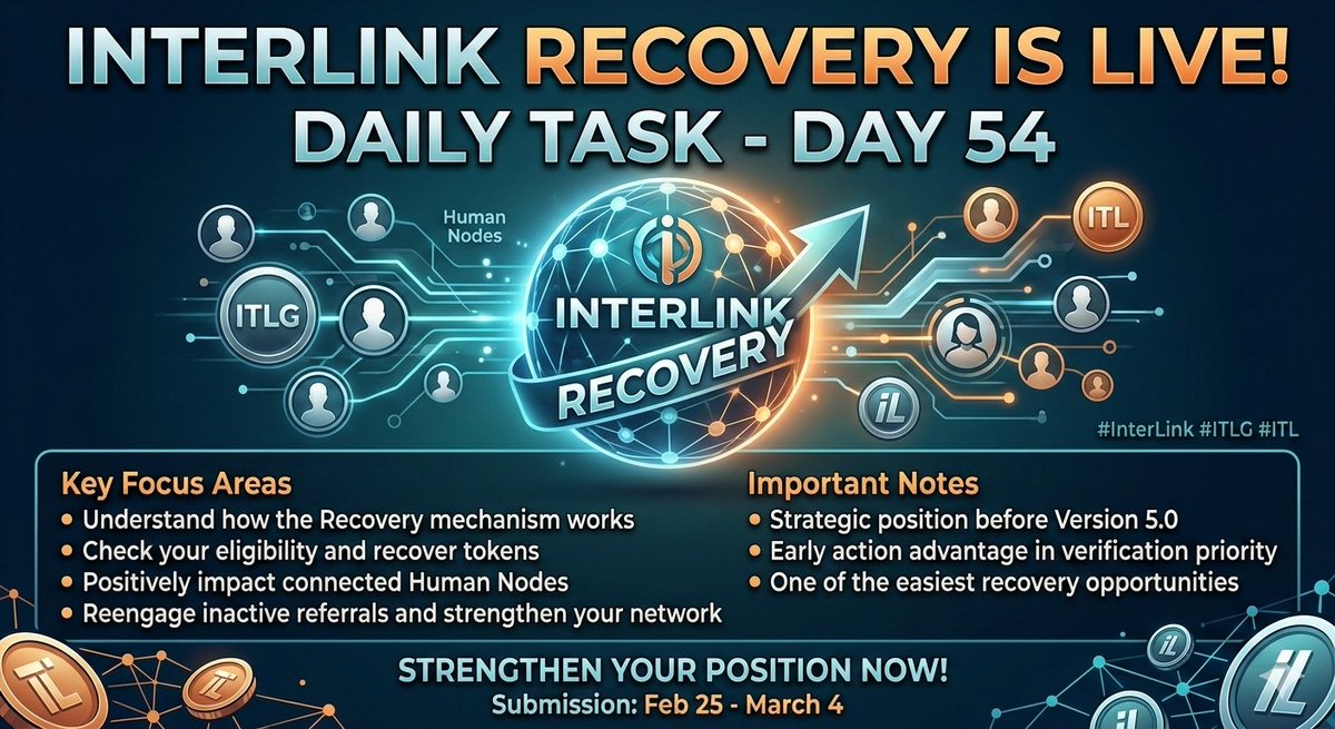 kesavatpty's tweet photo. #InterlinkIndia #ITLG #ITLX #ITL @kv_interlink @C_Interlinklabs @reina_itl @C_Interlinklabs @inter_link @itlx_defi #interlinklabs @dhirajk26126238
The InterLink Recovery Phase is officially LIVE!
🚀 This is your golden window to restore burned tokens solidify your spot https://t.co/UIjxtv0Otq