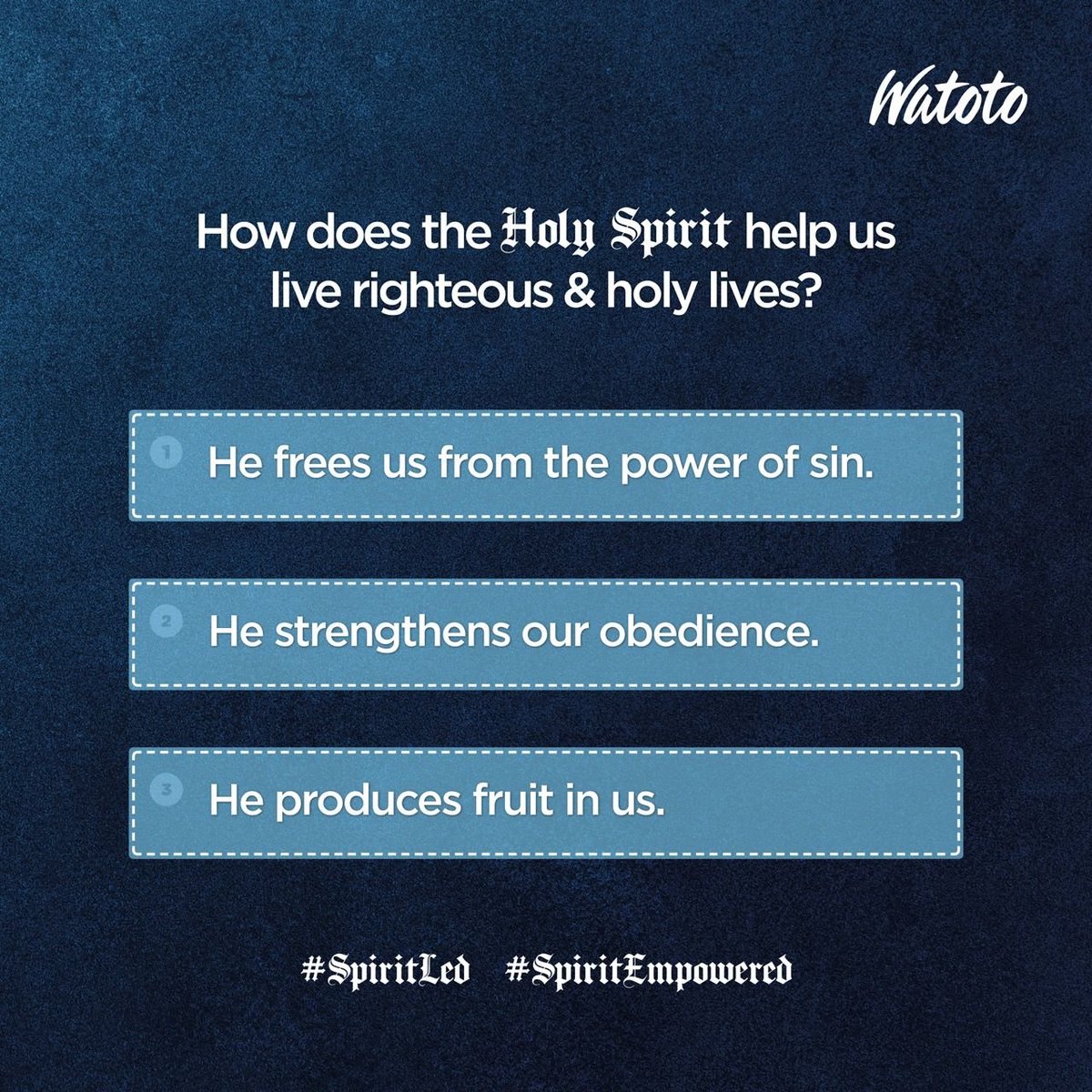 watotochurch's tweet photo. Holiness is not about being perfect.
It’s walking with Jesus daily.

#SpiritLed #SpiritEmpowered #WatotoChurch https://t.co/erkcsMm67A