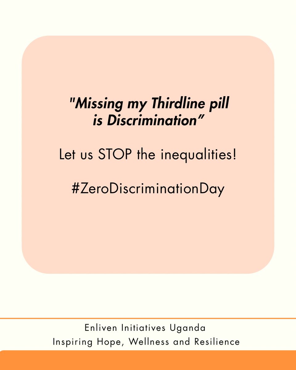 raymond_kwesiga's tweet photo. When life-saving HIV treatment is delayed, inaccessible, or unavailable, it’s not just a supply gap—it’s an inequality that puts lives at risk. Access to diagnostics and treatment is a matter of Equity.
#ZeroDiscriminationDay https://t.co/1GjlM6UN9G