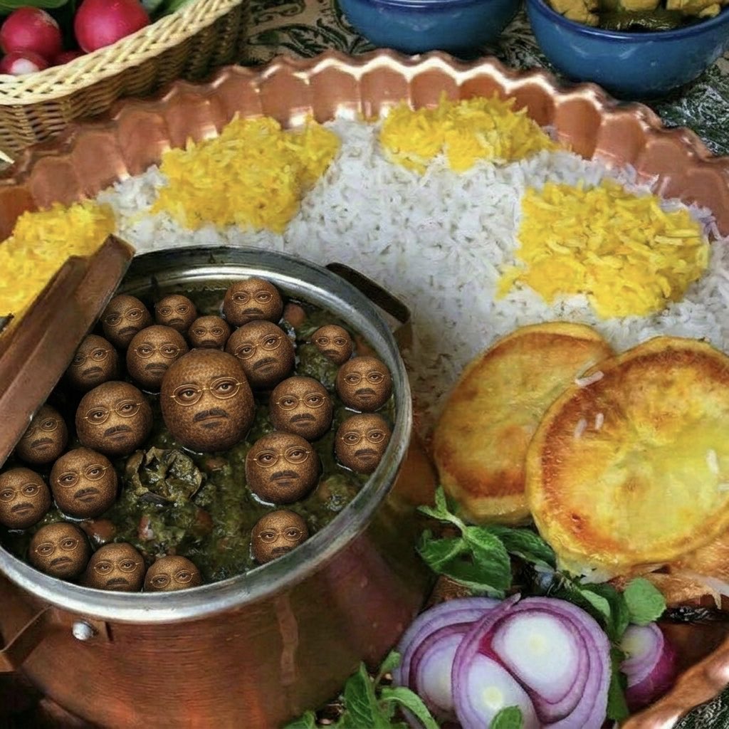 من حال ندارم ازین چالش‌ها بذارم که به ازای هر صدتا لایک یه لیمو عمانی به این خورشت اضافه میشه پس تصویر نهایی مورد نظر رو ببینید. :)))
#FckOman