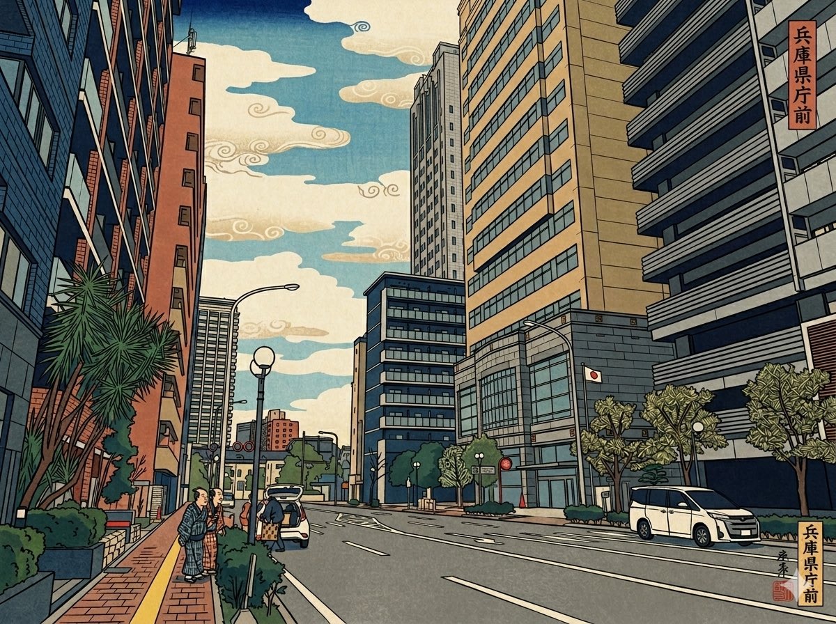 jpnchee's tweet photo. 兵庫県庁辺りの景色なり
開港前は静かな田畑ばかりの地であったと聞くが、今は面影なき。 https://t.co/wgVfnncgV4