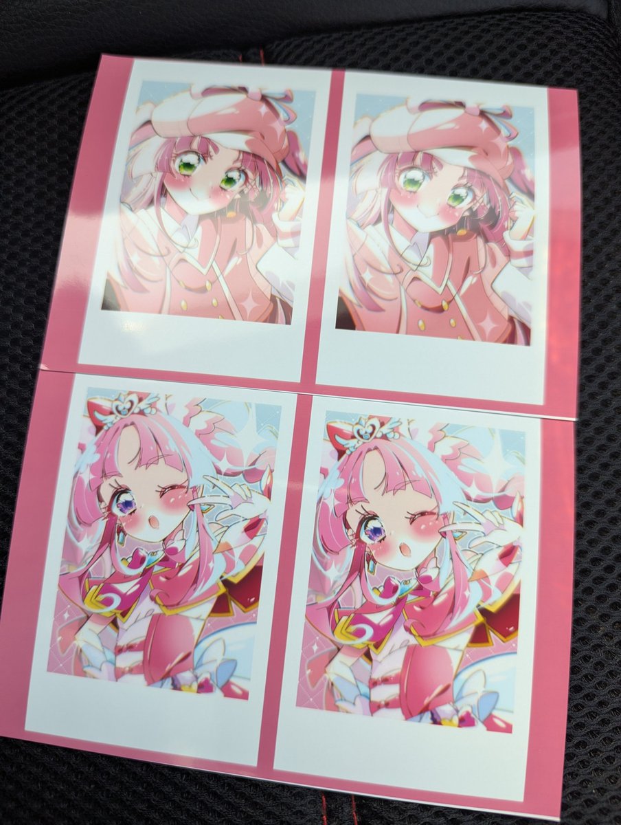 ぽたプリ みくるちゃん・ミスティックのチェキ風イラストをプリント