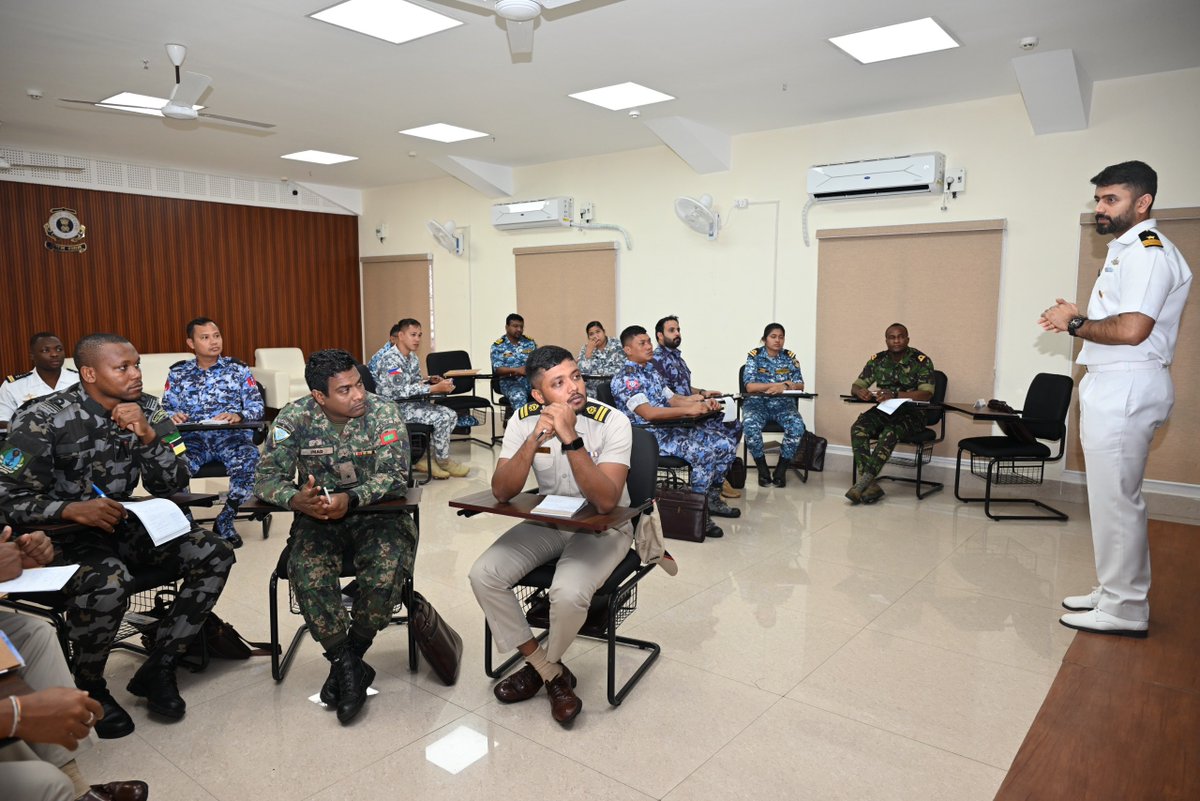IndiaCoastGuard's tweet photo. Fostering regional #synergy and maritime cooperation.
19 officers from 10 Friendly Foreign Countries #FFCs completed the 4-week Maritime law & Operations Course at @IndiaCoastGuard Training Centre #CGTC #Kochi under the #ITEC initiative by #MEA, culminating on 27 Feb 26. The comprehensive curriculum encompassed in-depth training on Maritime #SearchAndRescue #GMDSS, Boarding Operations, Marine #PollutionResponse and Maritime Law, underscoring India's resolute commitment to capacity augmentation, maritime safety enhancement and collaborative growth amongst partner nations.
#MaritimeSecurity
#VasudhaivaKutumbakam
#WeProtect