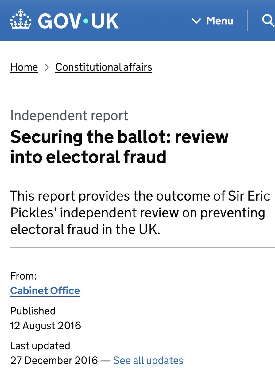 exRAF_Al's tweet photo. “It’s their culture, allow them to have deformed babies.”
“It’s their culture, allow them to cheat in elections.”
“It’s their culture, allow them to rape schoolgirls.”
After the 2014 Tower Hamlets vote-rigging scandal, Eric Pickles presented a report into the Pakistani diaspora and electoral integrity.  Worth noting as well, even then, the woke ideology rife within the Electoral Commission.  

https://t.co/UWQCxVKzLV