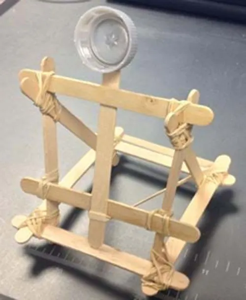 Brain teaser: If you double the rubber bands on your popsicle stick catapult, what happens to launch distance? (Hint: energy storage!) 
A) Doubles 
B) Quadruples 
C) Stays same. 
Build &amp; test—reply with your answer &amp; results! Winner gets bragging rights. 🧠 #STEM #BrainTeaser