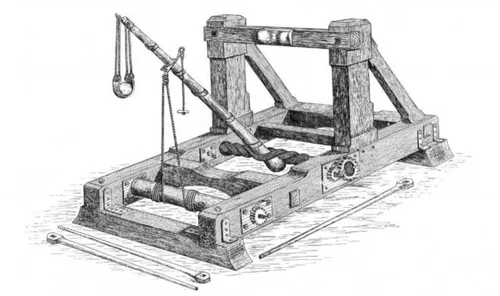 Ancient Romans used torsion catapults to hurl stones 300+ yards—powered by twisted ropes! Fast-forward: your popsicle stick version uses rubber bands for the same stored energy principle. Build one &amp; feel like an engineer from 399 BC! Mind blown? 🤯 #STEM #HistoryMeetsScience