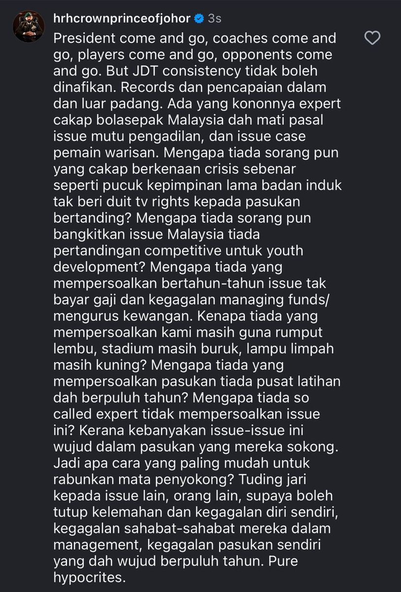 Selain daripada ‘expert’, kita juga ramai pempengaruh, pembincang topik bola sepak yang ada ramai pengikut sama ada di stesen televisyen mahu pun platform medsos masing-masing. Boleh je diketengahkan secara konsisten isu-isu tersebut. Demi kebaikan sukan yang diminati ramai. 🤲🏼