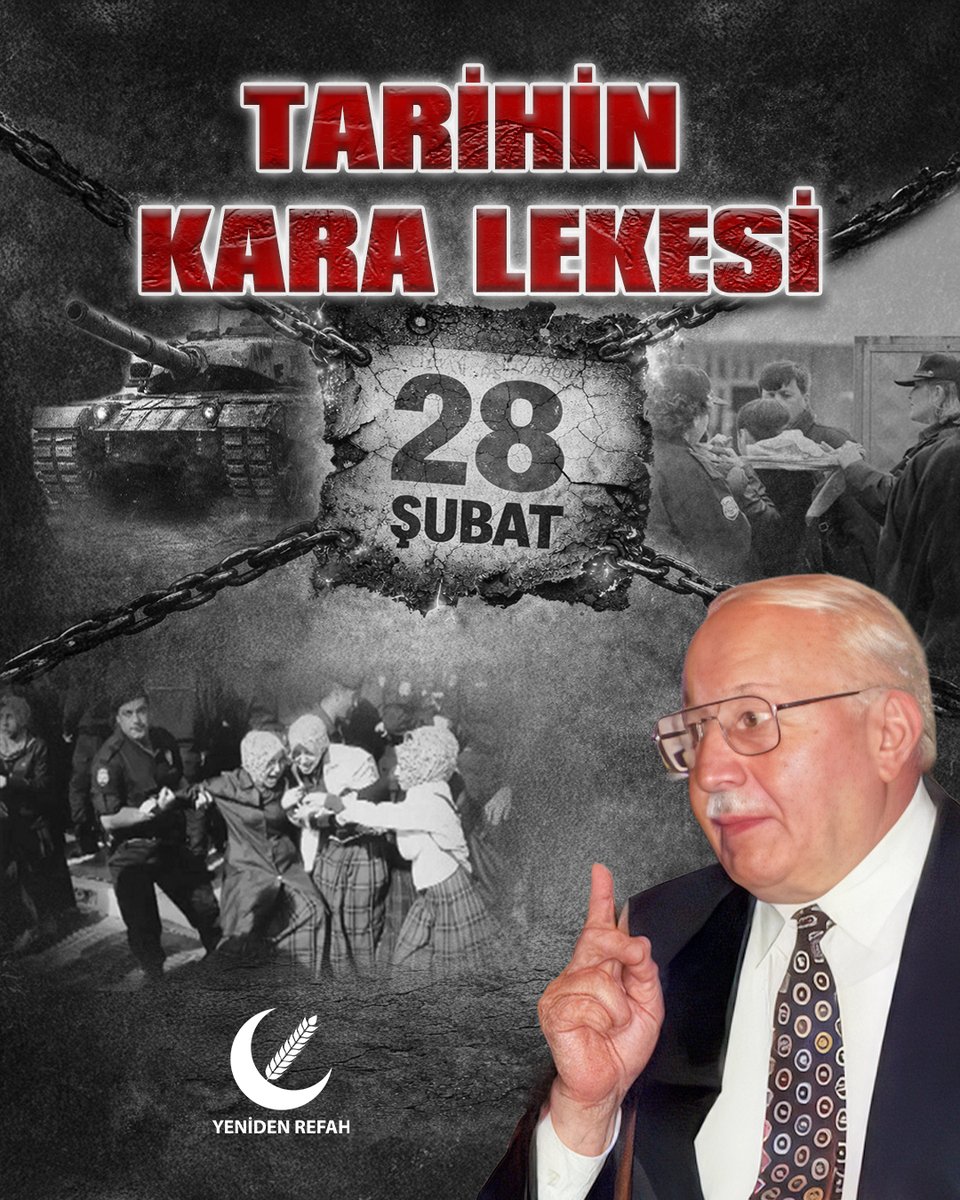 28 Şubat’ta milletin iradesine vurulmak istenen prangalara karşı, Milli Görüş kadroları hiçbir baskı ve dayatmaya boyun eğmedi; davasından ve milletinden taviz vermedi.

Milli Görüş Lideri Prof. Dr. Necmettin Erbakan Hocamızı ve bu kutlu mücadeleye emek veren tüm dava