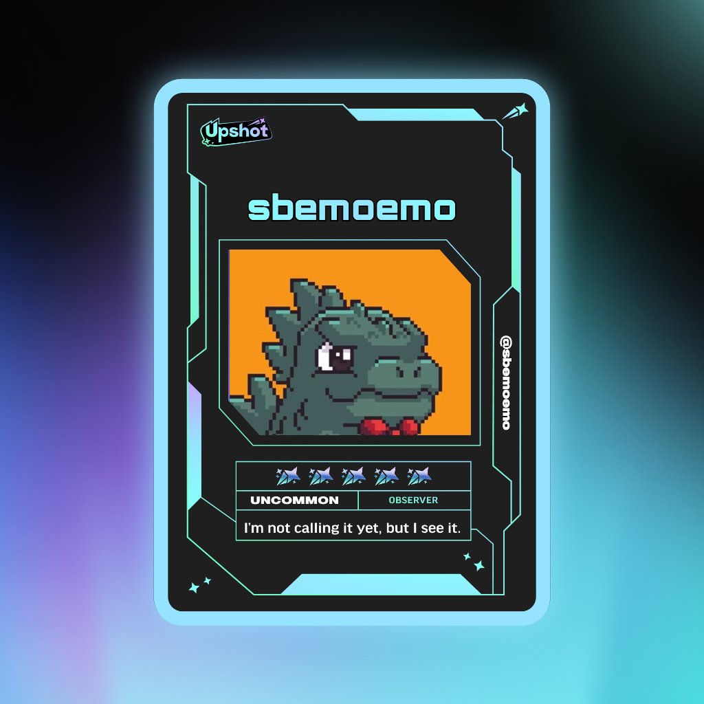 sbemoemo's tweet photo. Just ripped my Predictor Card!

Ready to claim instant cash prizes, free packs and more.

Welcome to Prediction Play on @upshot_cards

Your turn
https://t.co/2EuIc1O6JZ https://t.co/kRwOfFSgFk