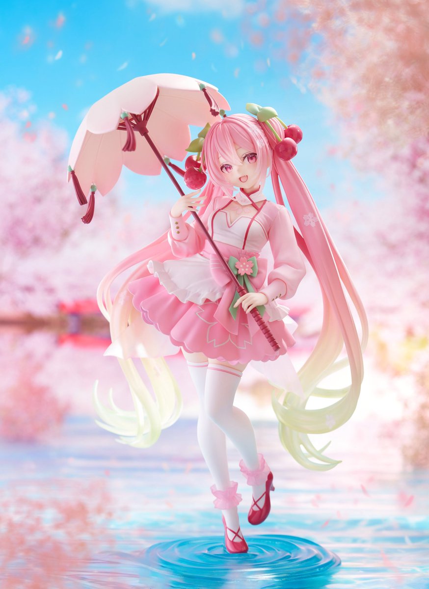 Figure size】約21cm 桜ミク AMP＋ フィギュア～桜ドレスver.～ 朱里