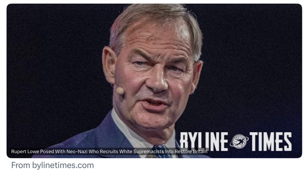 This is Rupert Lowe who posed with Neo-Nazis who recruit white supremacists into Restore.  If you don’t think fascism is on the rise then you are not paying attention!