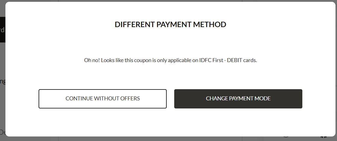 LordAshlesh's tweet photo. @TATACLiQLuxury i am not able to use my coupon for IDFC First bank. Even after calling your customer care for a week they are not able to resolve my issue https://t.co/LuCLoIRTHJ