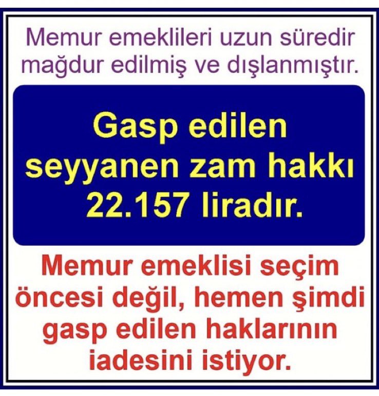 ataturkcuperson's tweet photo. Hakkımızı verin❗️

#EmekliyeHakkınıVerAkepe https://t.co/IyMavwQThV