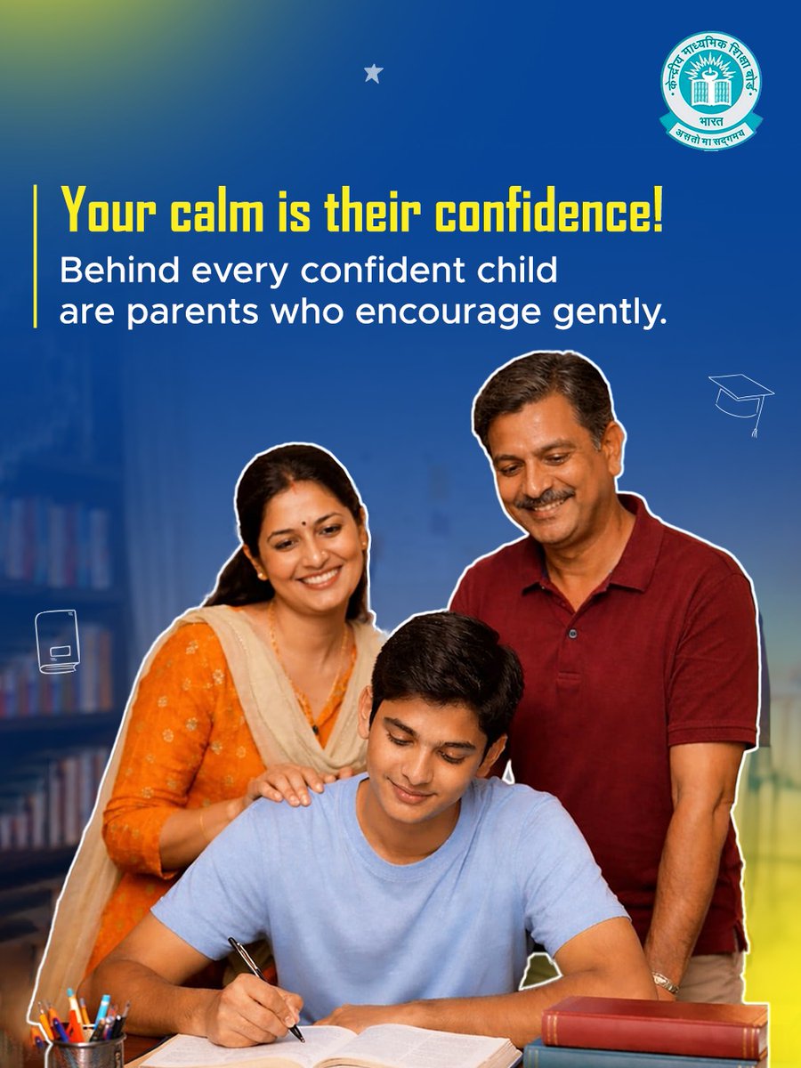 cbseindia29's tweet image. While students prepare for exams,
parents prepare their hearts, with belief, care, and quiet strength. 

#CBSEGames
#BoardExams #StudentJourney #CBSEExams