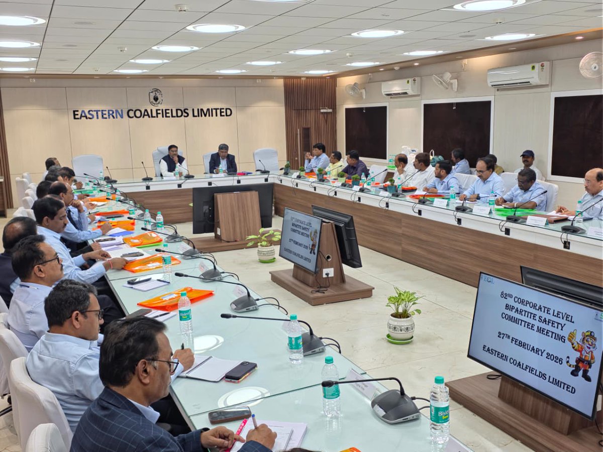 easterncoal's tweet image. The meeting concluded with a collective resolve to foster a safer, healthier and more resilient mining environment, reinforcing ECL’s steadfast dedication to safeguarding every member of its workforce.
#ECL #TeamECL #CoalIndia