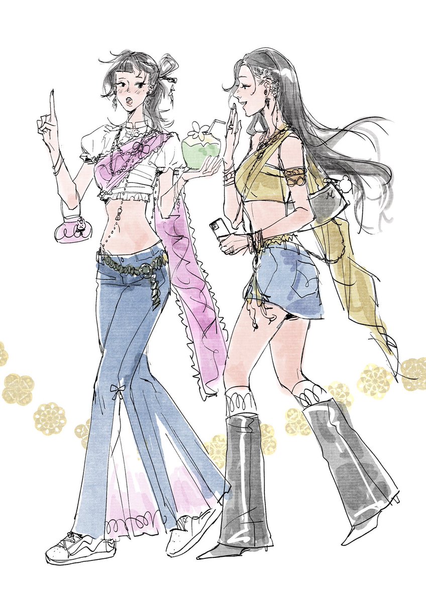 I'm Thai 🙏🏽❤(⸝⸝⸝°⁻̫° ⸝⸝⸝)  I usually like to draw girls and colourful art!