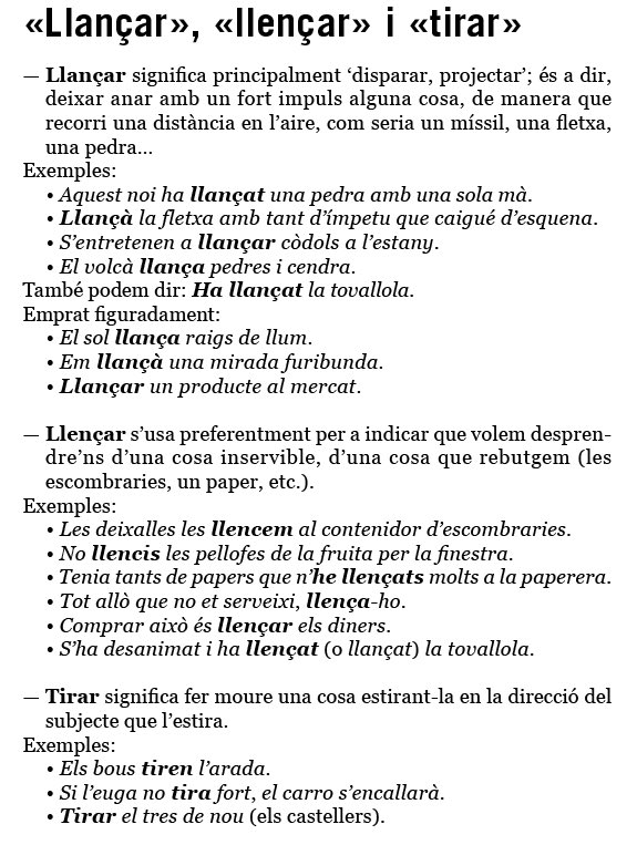 RamonSangles's tweet photo. En aquest bri hi explico, amb exemples, la diferència entre aquests tres verbs a fi que detectem si és menester fer servir l'un o l'altre. https://t.co/93vms1ufFv
