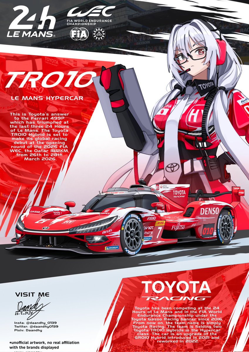 Toyota TR010 Hybrid
Feat. Gazou Rizuka (oc)
#originalcharacter
#toyota
#24hlemans