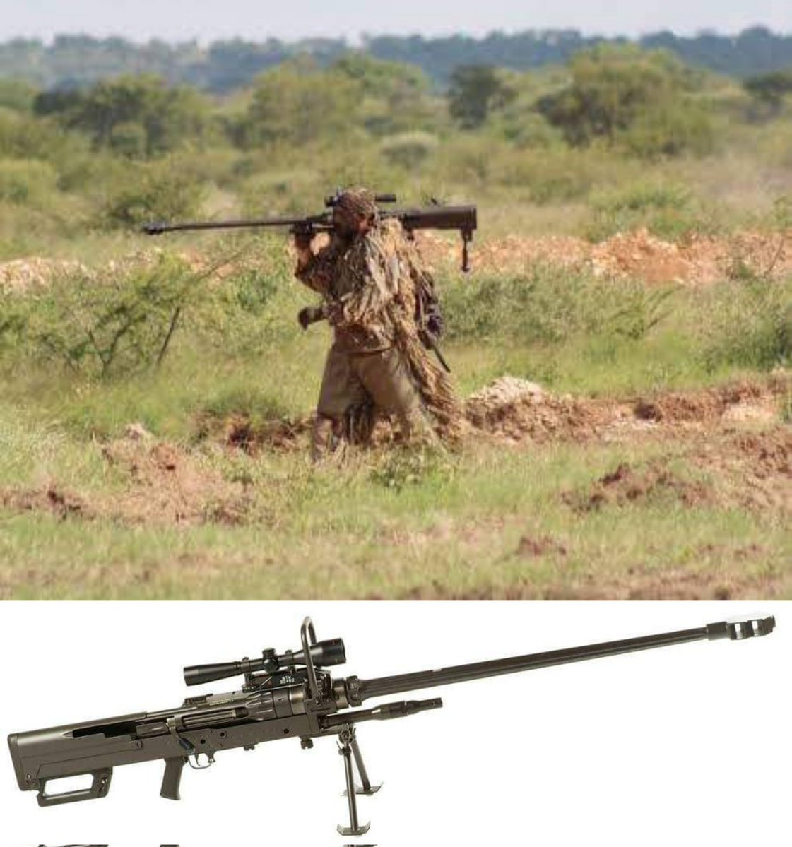 A South African 🇿🇦 Special Forces officer has the world's 7th longest sniper kiII at 2.125 km (2013)

He used a South African made Denel NTW-20 anti-material rifle in its 14.5 mm configuration to take out 6 M23 rebels in a day in DR Congo 🇨🇩

Only 8% of people pass the training.