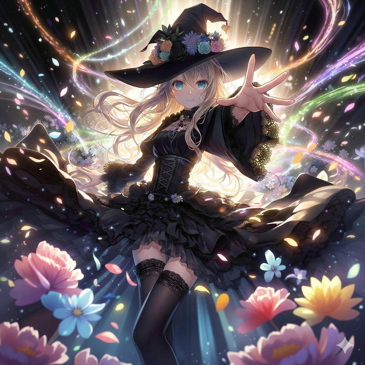 深淵に咲く魔法」 闇を纏う指先が描き出す、咲き乱れる光の奇跡