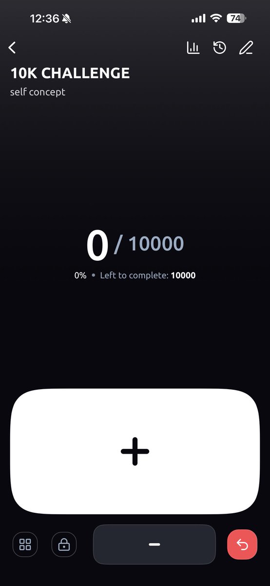 doing the 10k challenge for the first time to affirm for self concept because im bored and wanted to do a method