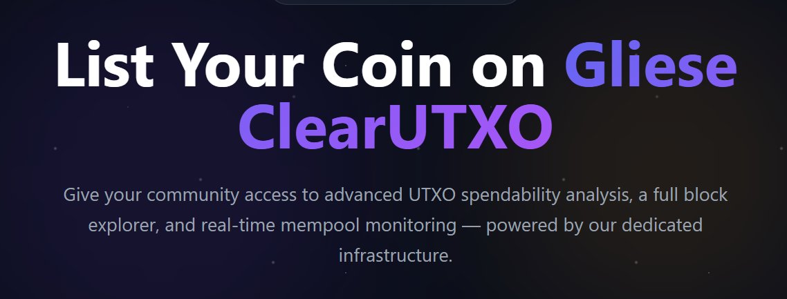Gliese | ClearUtxo | Explorer tweet media