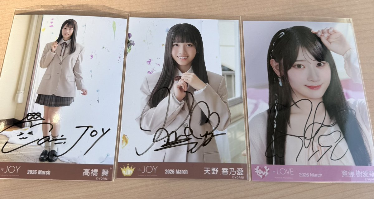 生写真 イコラブちゃん8セット購入 ジョイちゃん 6セット購入 直筆出て