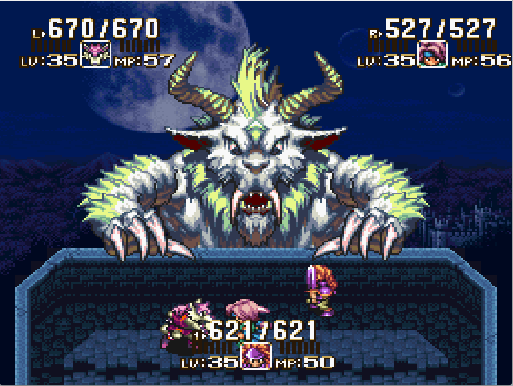 tomato2b's tweet photo. 神獣2体目はドラン。
1体目はランドアンバー（写真忘れたｗ）
さて、光の古代遺跡でマーマポトからのパーパポト狩りの時間です。
テンション上がってきたーーー！

＃聖剣伝説3 https://t.co/qEcgqTKuqV