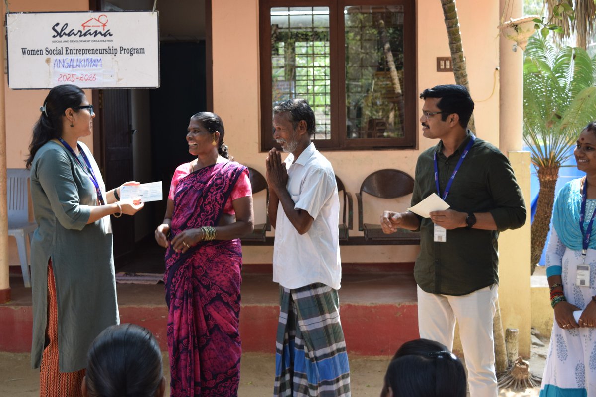SharanaOfficial's tweet photo. 1st round of loan disbursement: 8 women in Angalakuppam invested in fish nets, livestock, & agricultural land. With SEP interest-free & collateral free #loans of ₹10,000–₹25,000, they are building steady livelihoods & stronger #financialsecurity for their families. #sharanango https://t.co/OjBaYmKN6P