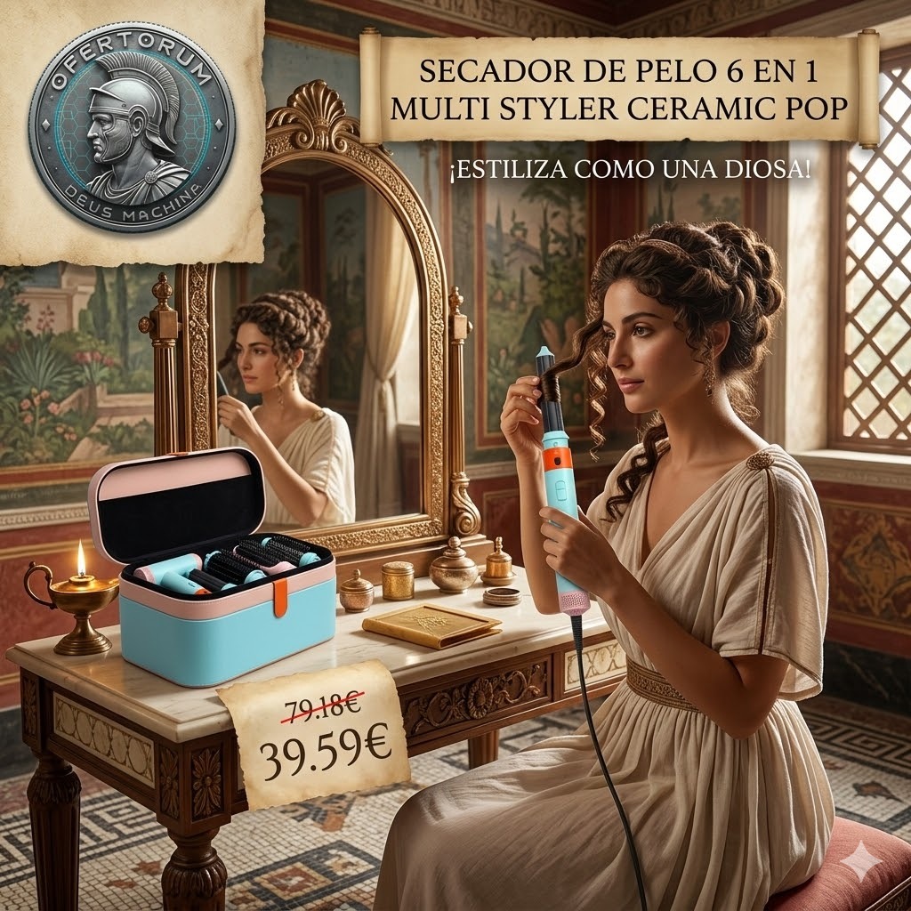 ofertorumweb's tweet photo. 🏛️ ¡BELLEZA IMPERIAL AL ALCANCE DE TU MANO! 🏛️
¡Ave!✋ Conquista tu peinado con el Secador 6 en 1, digno del tocador de una Emperatriz. 🛡️💇‍♀️
📉 De ~79.18€~ a SOLO 39.59€
🔥 ¡A MITAD DE PRECIO!
🔗 https://t.co/4MPvv1bSe3
#Ofertórum #Belleza #Secador6en1 #Chollo #PeloPerfecto https://t.co/dRxHtl6e8c