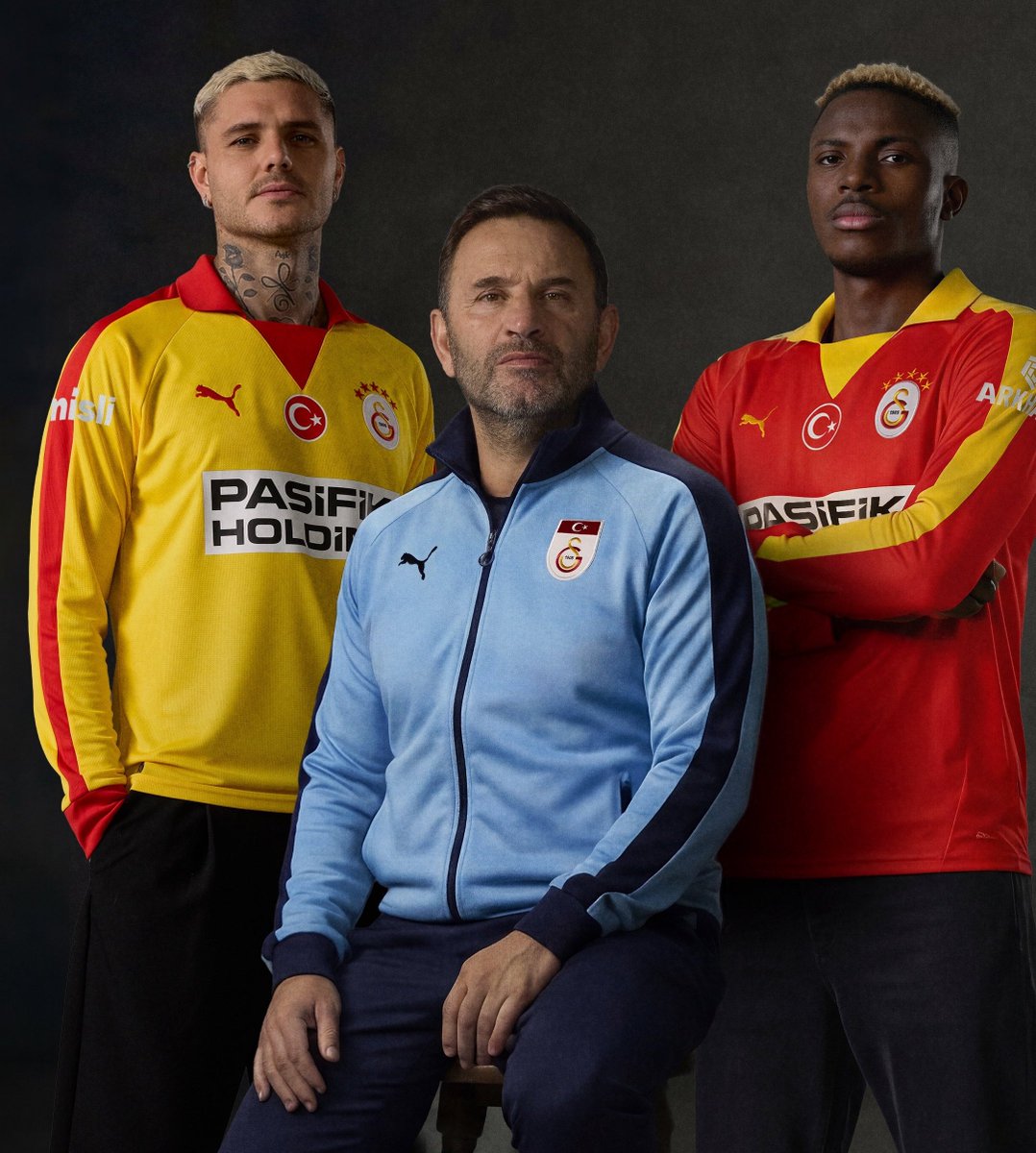 📸  Mauro Icardi, Victor Osimhen ve Okan Buruk.