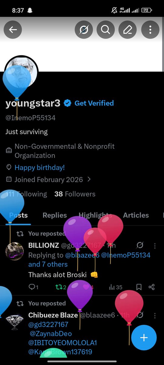 Happy birthday to me,I wish me long life and prosperity 🎂🎈