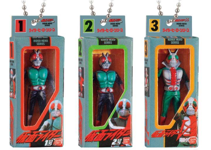 銀箱ライダーチャーム楽しみ ライダーマン、X、アマゾン、ストロンガー