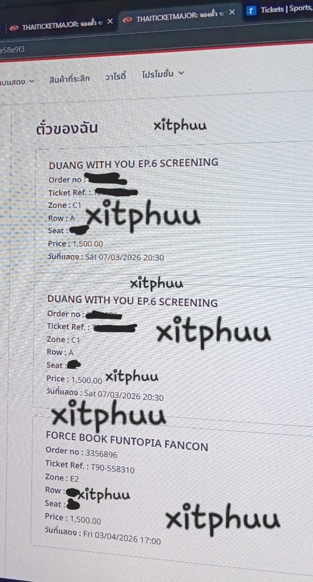 xitphuu's tweet photo. ด้วงกับเธอ 2 ใบติ ด เเถวA
ฟอสบุ๊ค บัตรหลุด 1 ใบ
#poohtatü https://t.co/HcMgEgKtW1