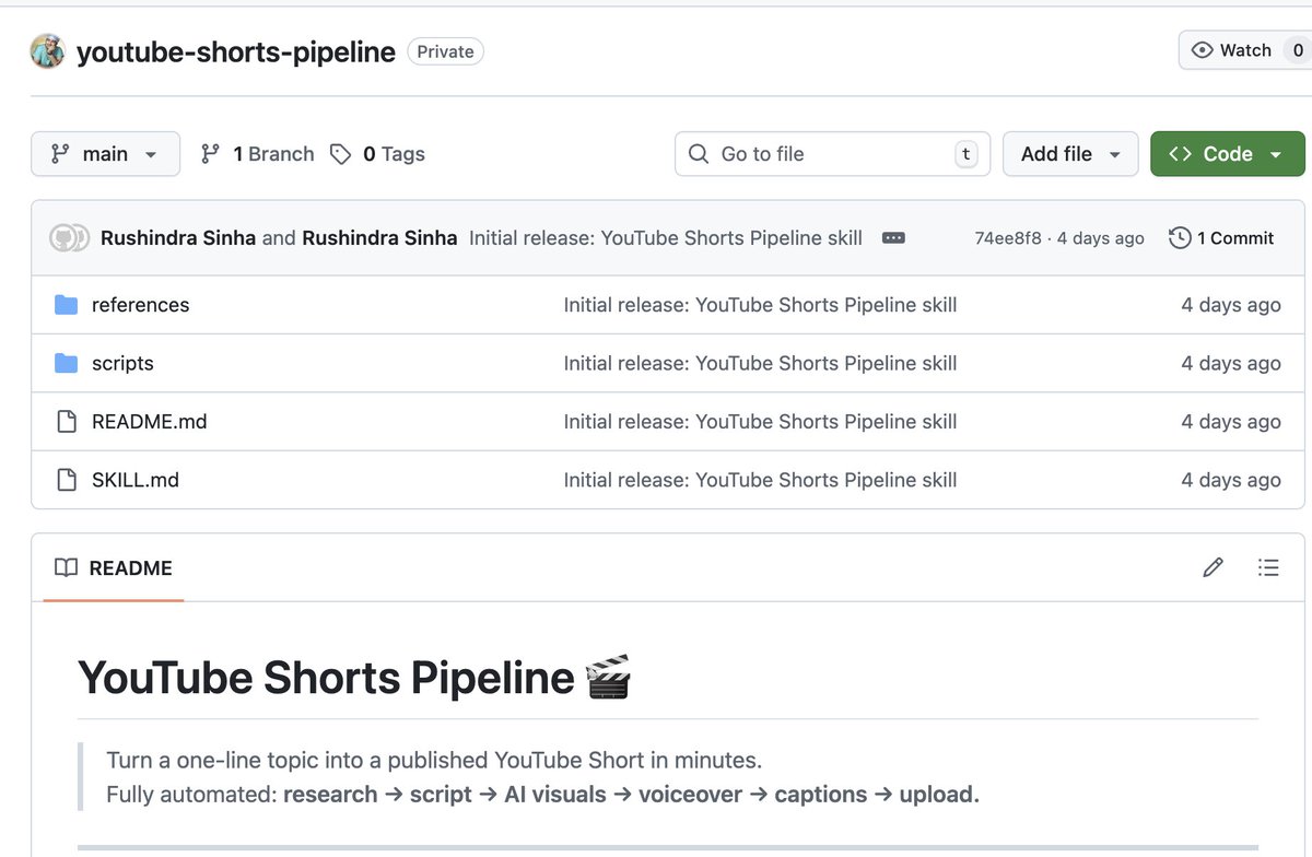 I built an AI engine that fully automates YouTube content creation.

From research to publishing — everything runs on autopilot:

• Topic Research
• Script Writing
• AI Voiceover
• Video Editing
• Direct Upload

No manual editing. No repetitive work.

Launched a brand-new