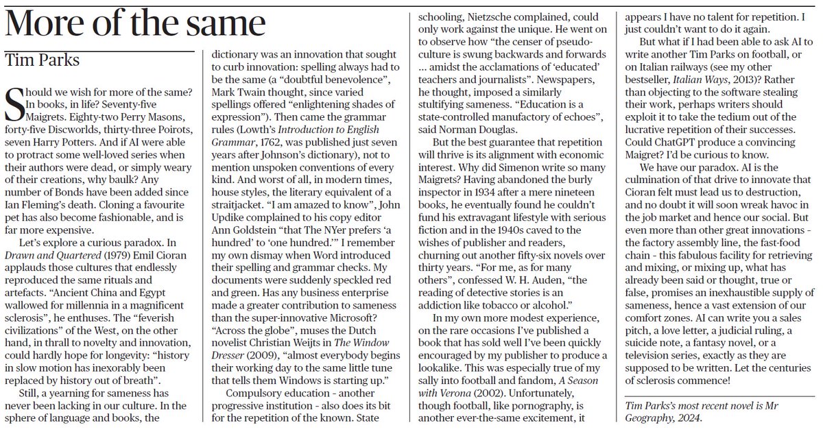 Tim Parks tweet media