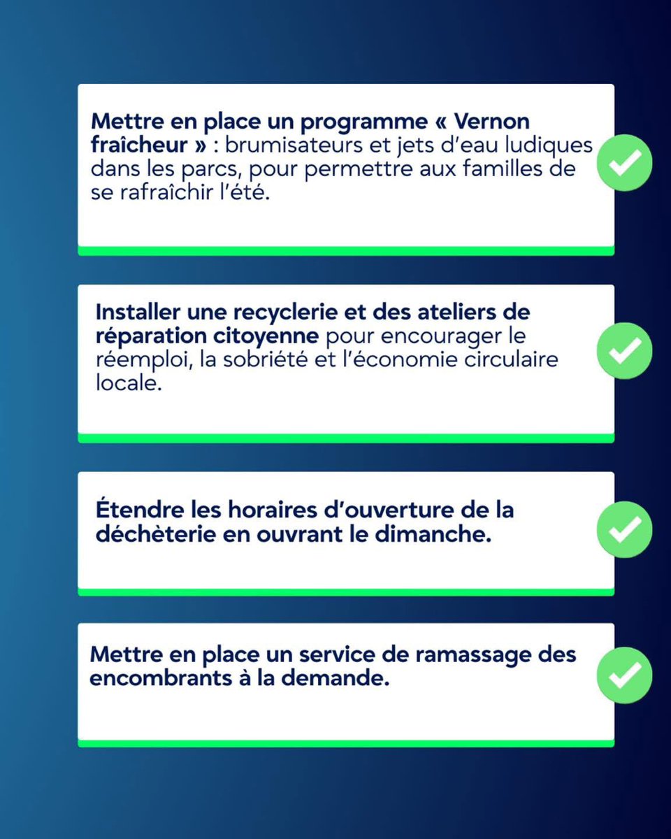 𝐕𝐄𝐑𝐍𝐎𝐍 𝐀̀ 𝐋’𝐇𝐎𝐑𝐈𝐙𝐎𝐍 𝟐𝟎𝟒𝟎 - [Nos propositions]

VERNON TOUJOURS PLUS VERTE ➡️ UN CADRE DE VIE POUR TOUS 🌳