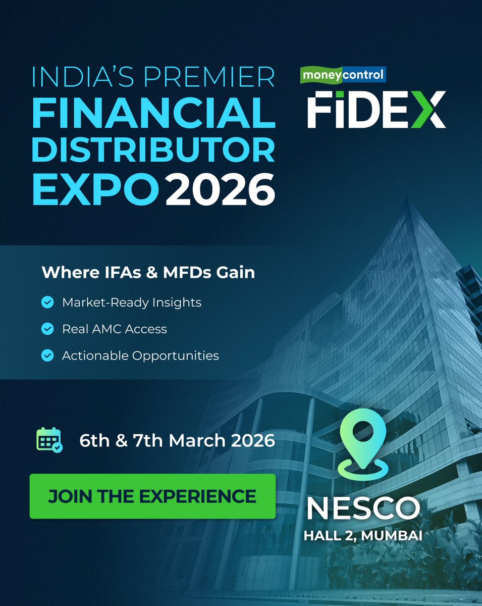 anantladha25's tweet photo. India’s financial distribution ecosystem is at an inflection point.

Advisors who evolve across products, regulations, and client expectations will lead the next wave of wealth creation.

FiDEX 2026 by Moneycontrol is built for this. Worth attending.

📍 6–7 March | Mumbai

https://t.co/q1zGHlutC9

#FiDEX2026 #MFD 

@sanjay_shukla6 @gnaveenc
