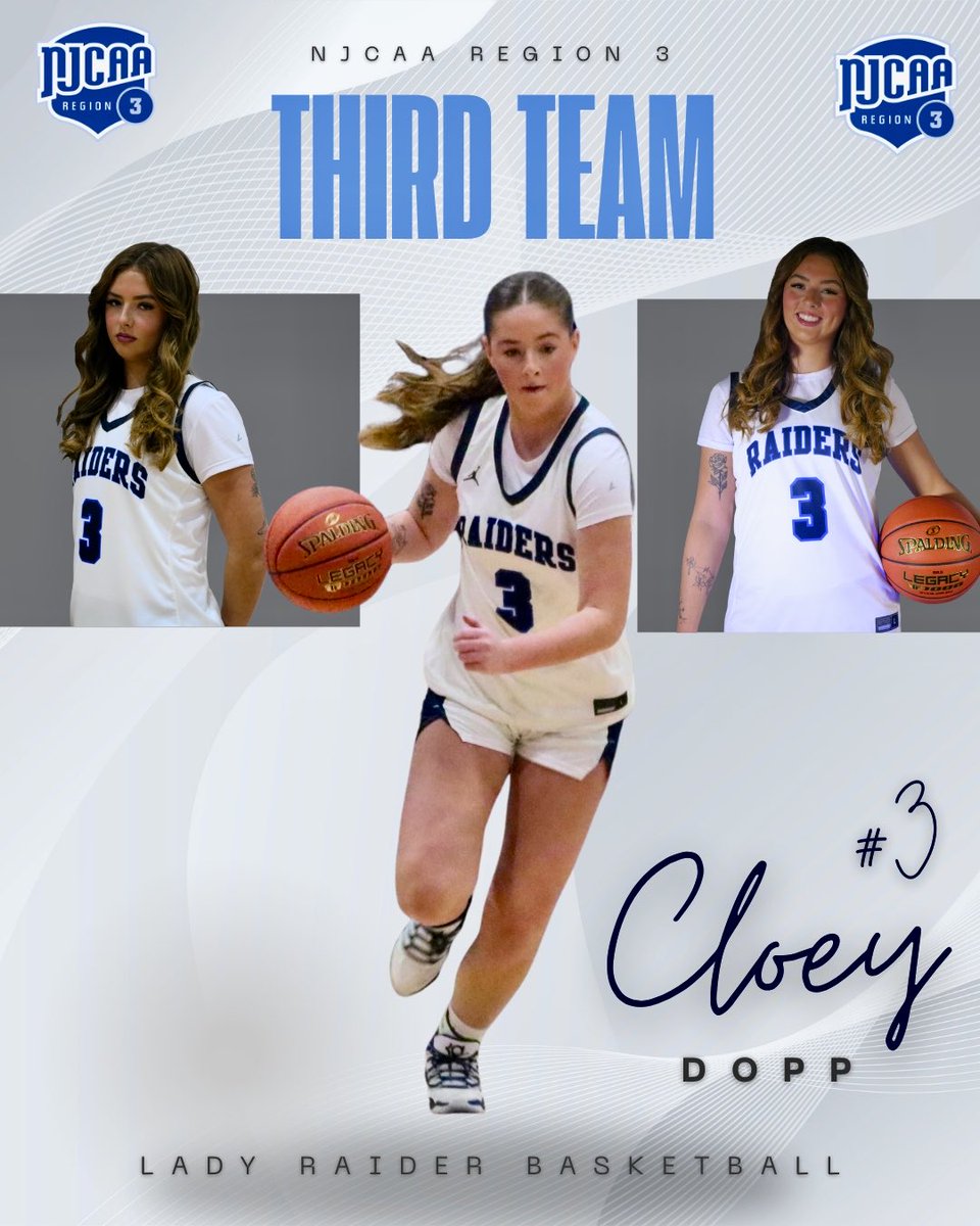 fmcc_athletics's tweet photo. Congratulations to our Raiders who earned All-Region Team honors! 🏀🔥@NJCAAReg3 

🔵 Kieonna Christmas-First Team and Player of the Year! 📈 
🔵Kevin Jones-Coach of the Year 💯
🔵Hailey Monroe-First Team 👏
🔵Cloey Dopp-Third Team 🪣 https://t.co/ennKZEkUB4