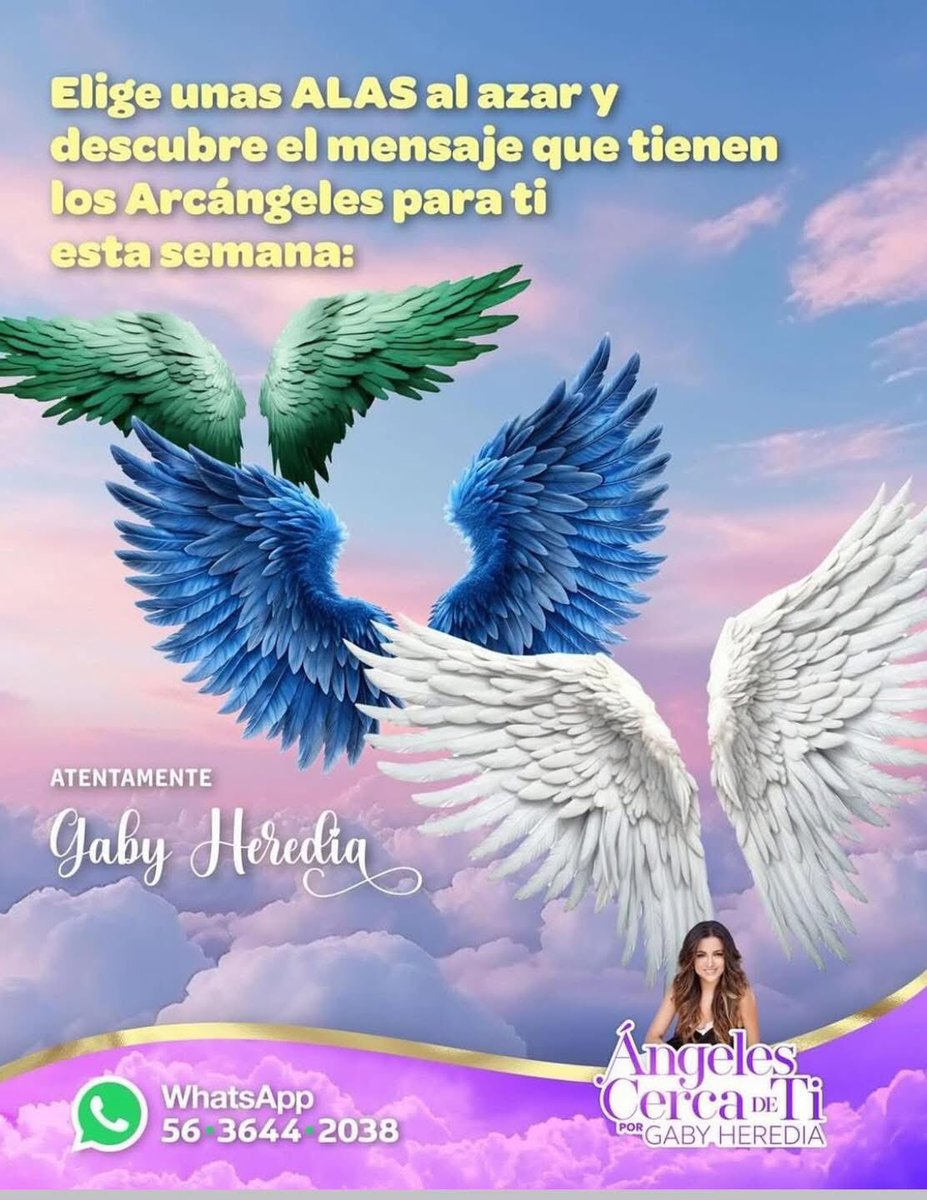 Angelcercadeti's tweet photo. Verdes: Arcángel Rafael te ayudará a resolver problemas de salud.

Azul: El Arcángel Miguel está cerca de ti dándote fuerzas y eliminando cualquier miedo

Blancas: El Arcángel Gabriel te dará consejos que necesitas para salir de cualquier situación incómoda Encontrarás el trabajo https://t.co/gb5w4biYJS
