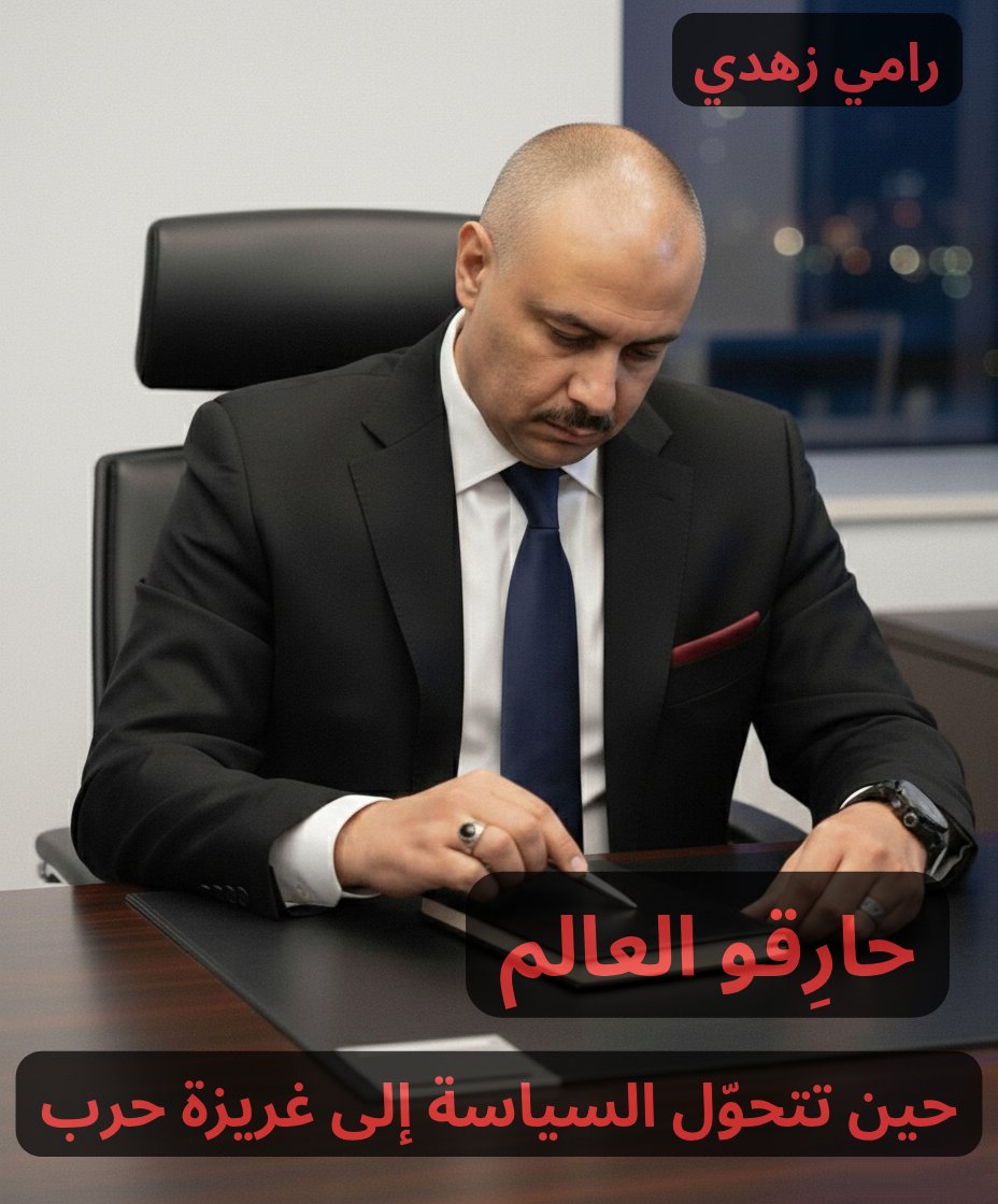 Ramy_Zohdy's tweet photo. «حارِقو العالم»

"حين تتحوّل السياسة إلى غريزة حرب" 

"من هولاكو خان الي دونالد ترامب
وبنيامين نتنياهو" 

المقال كاملا عبر اللينك التالي

https://t.co/MIAvEzq4RT https://t.co/AdTi50FTIW