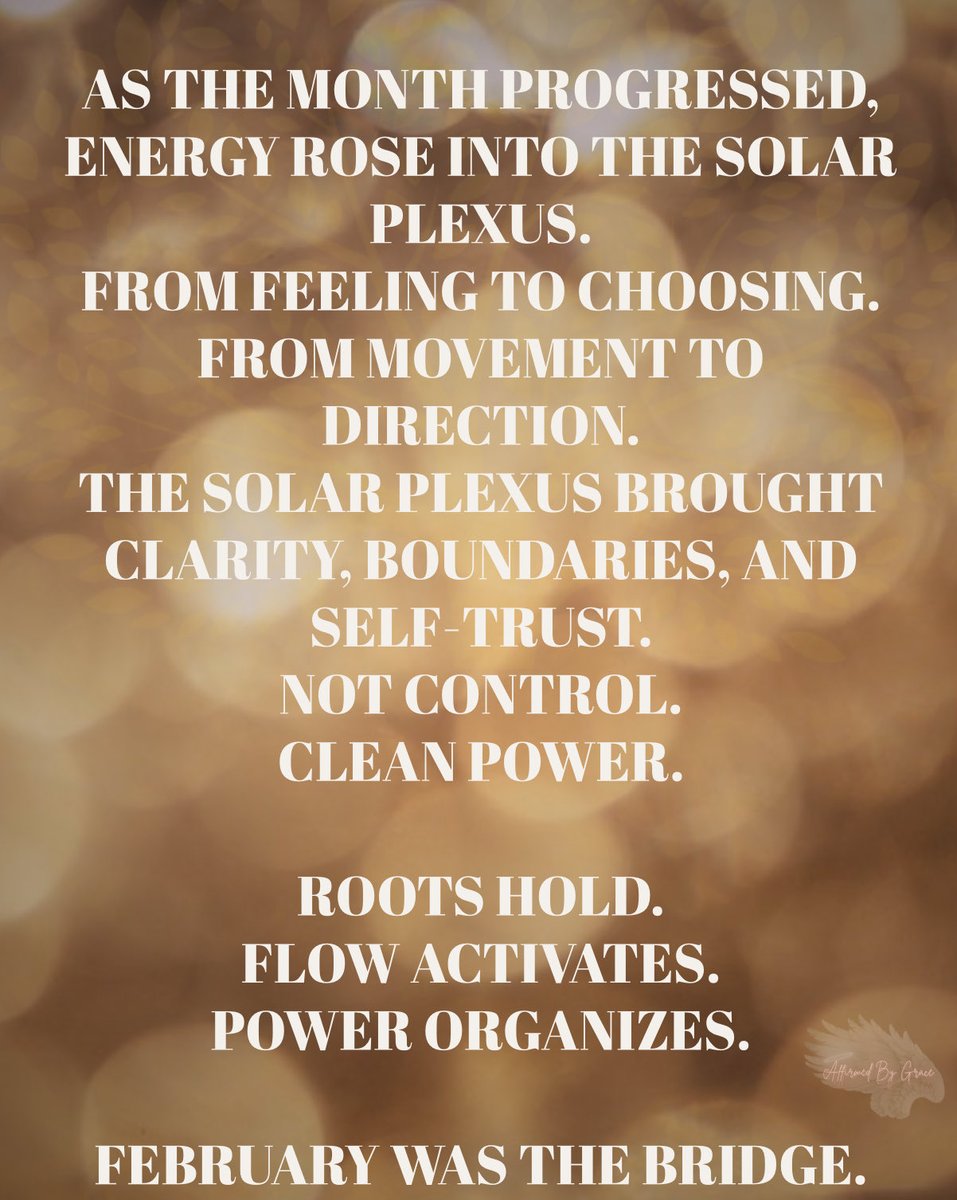 abgrace_co's tweet image. FEBRUARY CONTINUED THE WORK.
Not performance.
Not push.
Energy learning how to move. 🌊🔥
#GrowWithGrace #AlignedPower #EnergeticOrder #EmbodiedWisdom #ABGEnergy