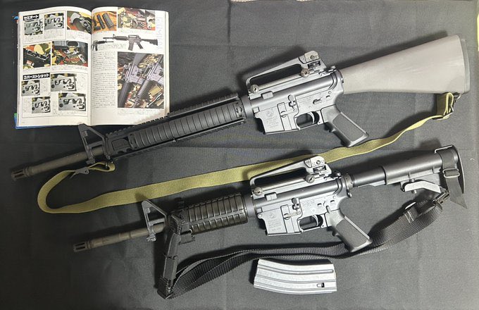 ShinjinMMM's tweet photo. 2025年度のトイガンライフ...
・ウォーターズ大尉のM4A1がほぼ完成の域に到達
・ホビーフィックス製M16A4、M4A1を入手
・VFC製M249外装の多くをスチール化
・Trijicon製リフレックスサイトRX-01を入手
...と、実現不可能と思ってた希望が一気に叶い🔥燃え尽き症候群🔥にw https://t.co/7gXZjwD81G