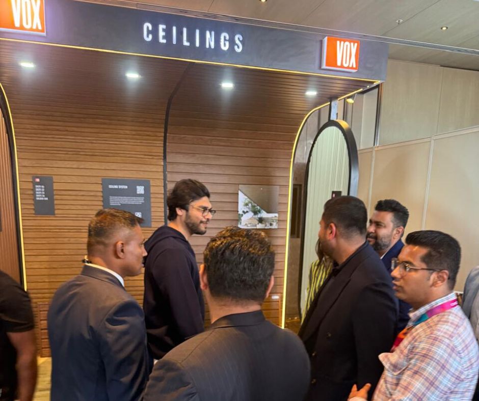 VOXInterior's tweet photo. We were honoured to welcome Jeet Adani Sir at the VOX booth during CREDAI YouthCon 2026 in Bengaluru.

It was a privilege to showcase our design-led ceiling and surface solutions and engage in insightful conversations around the future of contemporary spaces and material innovation.

At VOX, we continue to focus on delivering high-performance systems that combine aesthetics, durability, and ease of installation for modern developments.

#VOXIndia #CREDAIYouthCon #DesignInnovation #IndustryEngagement #Bengaluru