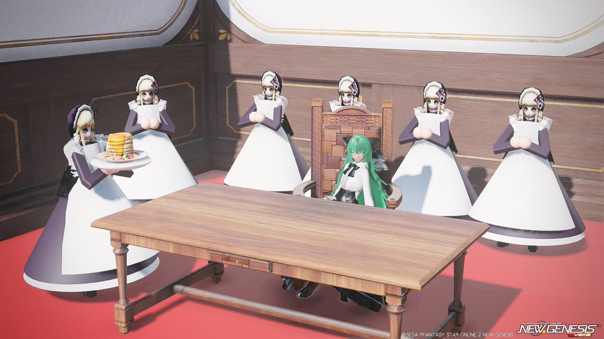 ナナカードの工房 PSO2NGSにて クリエイティブスペースでメイドさん BP