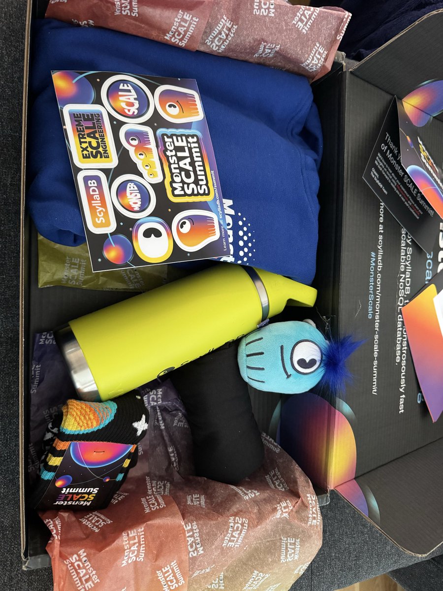 AndreyManakov's tweet photo. I received a speaker swag from #scylladb it looks so cool, I specially love this scylla boy😍 Thanks @ScyllaDB !
Join me on Monster Scale summit, I will be talking about capacity analysis and best practices we have learned by running dozens of ScyllaDBs. 

https://t.co/8UK3RH38gz https://t.co/wB5qDzTcbQ