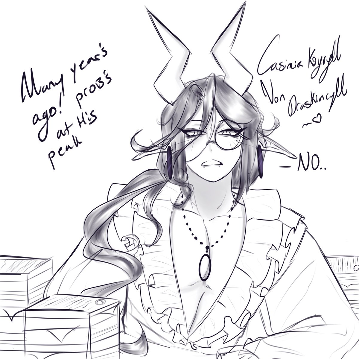 Teehee I had to draw him again but now with my time and patience and an actual charged pen ✨✨